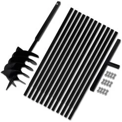 VIDAXL Bêche Et Tarière Manuelle 200 Mm Avec Rallonge 13 M Acier