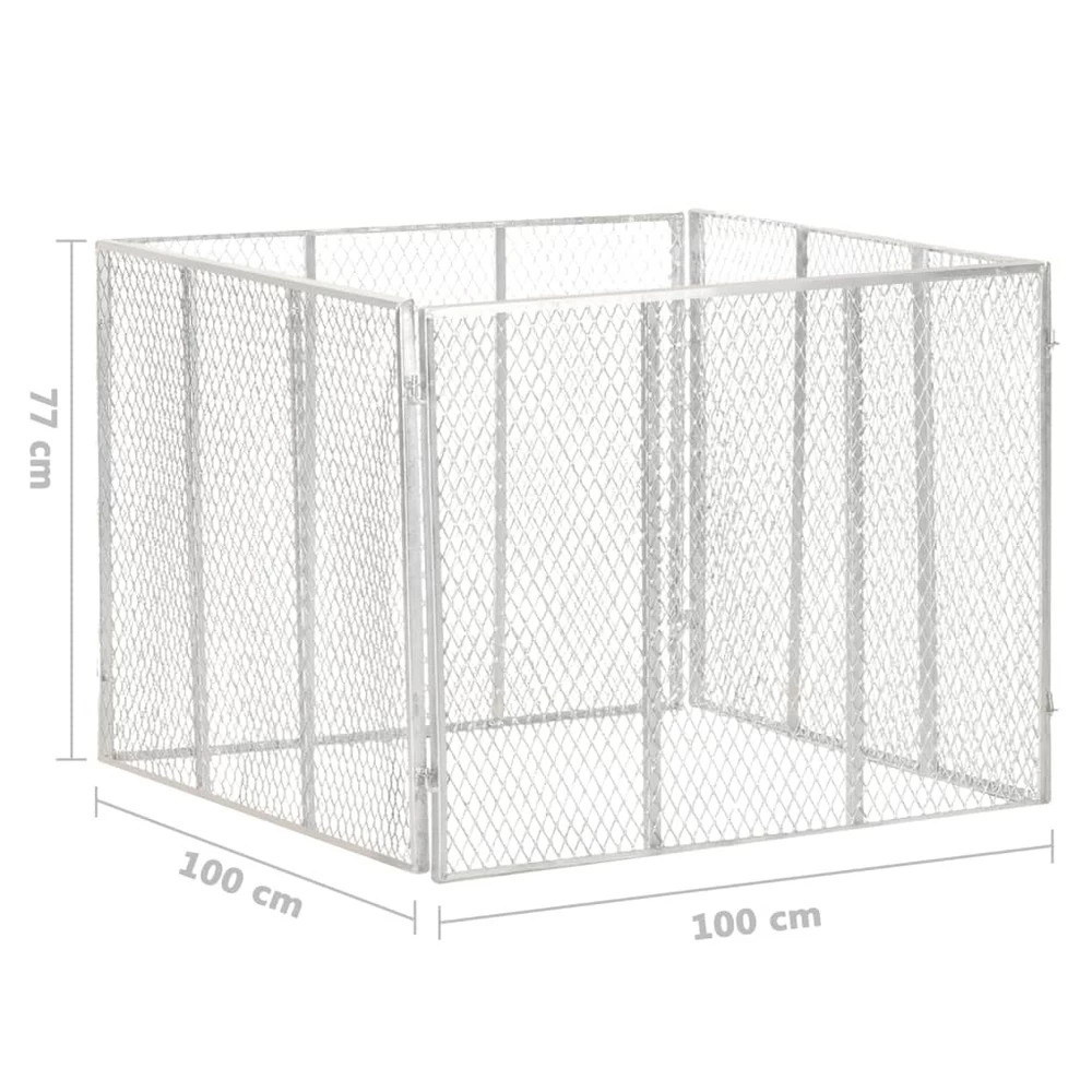 VIDAXL Composteur De Jardin 100x100x77 Cm Fer Galvanisé – Image 6