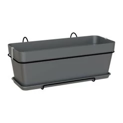 - Kit Jardiniere Capri 50cm V2 Anthracite 50,2 X 28,5 X H20,7 Cm - 1,54l