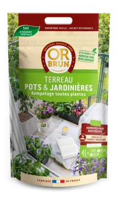 Obrtpot4 |terreau Pots & Jardinières | 4l |améliore Le Drainage
