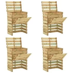 VIDAXL Composteur De Jardin à Lattes 4 Pcs 80x50x100 Cm Pin Imprégné
