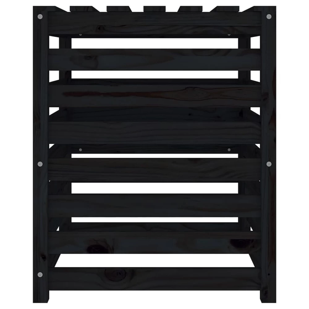 VIDAXL Composteur Noir 63,5x63,5x77,5 Cm Bois Massif De Pin â Image 7