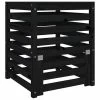 VIDAXL Composteur Noir 63,5x63,5x77,5 Cm Bois Massif De Pin